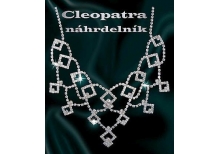 Cleopatra náhrdelník - strass stříbřený